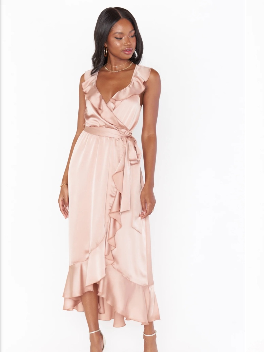 Show Me Your MuMu Samantha Ruffle Wrap Dress